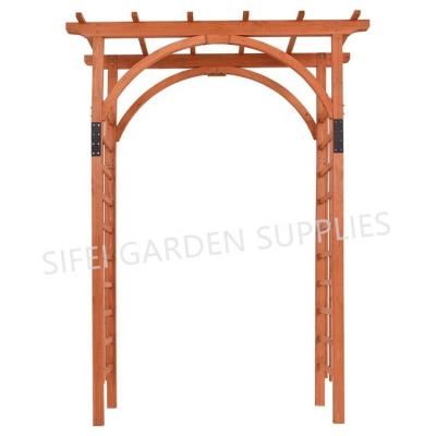 China Easily Assembled Outdoor Garden Supplies Decorative Wooden Arch Wedding Canopies for sale