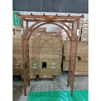 China Easily Assembled Wooden Decorative Patio Arch Weeding Garden Arch Truss Raised Arches for sale