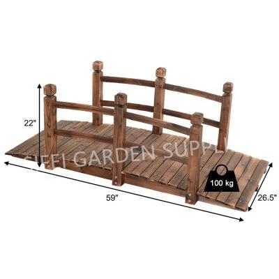 China Easily Assembled Outdoor 4.5 Ft Arch Bridge Truss Wooden Deck for sale