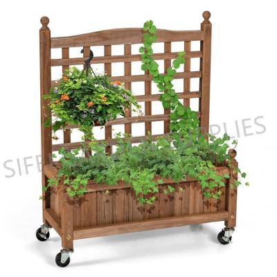 China CLASSIC Lattice Flower Pots and Wood Planter Decorations for Home for sale