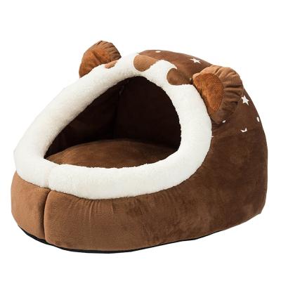 China Factory Wholesale Breathable Closed Four Seasons Universal Small Dog Bed Removable And Washable Pet Bed Cat Nest for sale