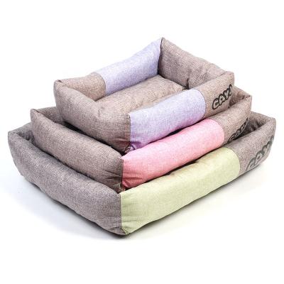 China Factory Wholesale Cotton Viable Canvas Pet Kennel Pet Bed Viable Memory Foam Pet Bed Small Dog Bed for sale