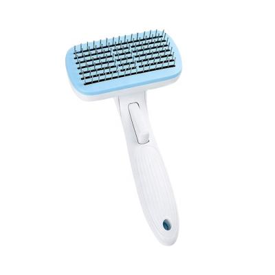 China Viable Factory Wholesale Pet Hair Comb Automatic Hair Comb Dogs and Cats Open Knot Needle Comb Pet Pet Grooming Cleaning Brush for sale