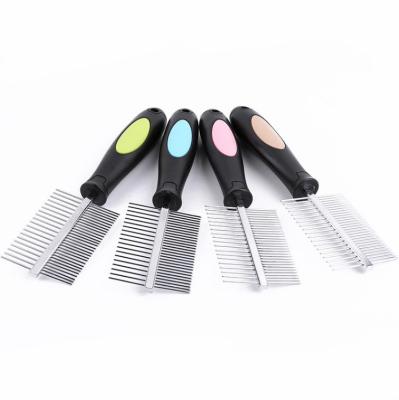 China Factory wholesale viable beauty comb home care double-row needle comb hair removal steel comb for sale