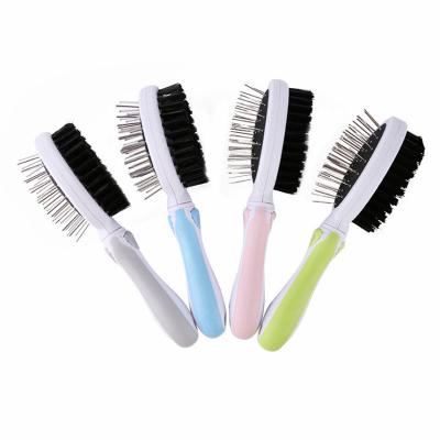 China Viable Factory Wholesale Pet Cleaning Comb Dog Beauty Comb Double Sided Pet Hair Remov Cleaning Brush for sale