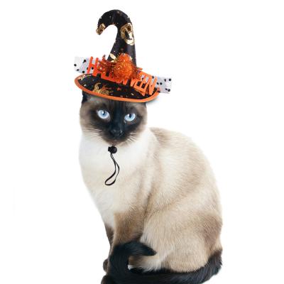 China Factory New Pet Supplies Pumpkin Viable Funny English Style Dog Funny Headdress Cat Halloween Hat for sale