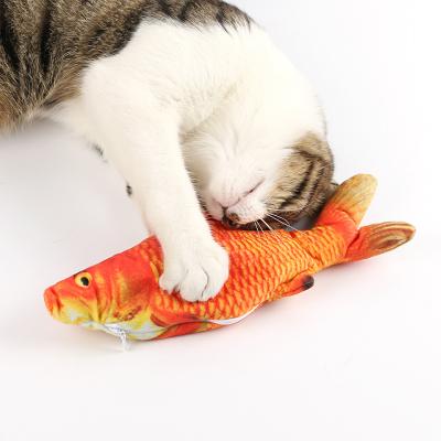 China Electric Carp Viable Lobster Grass Toy Plush Cat Fish With Catnip Paradise Fish Funny Crucian Carp Cat Toys From China for sale