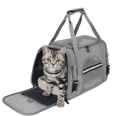 China Portable Breathable One-Shoulder Portable Cross - Body Pet Box Breathable Backpack And Foldable Pet Transparent for sale