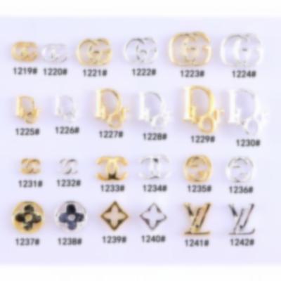 China Easy Apply Luxury Mixed Alloy Crystal Nail Art Decoration Branded Color Metal Nail Jewelry Logo Designer Charms Nail Ornaments for sale