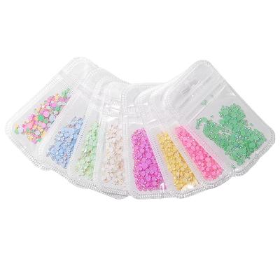 China Easy Apply Fluorescent Stone OM 3D Glitter Nail Ornament Nail Art Rhinestones Flat Back Luminous Nail Art Decoration for sale