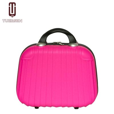 China Free Sample Fashion 14 Inch ABS Travel Beauty Cosmetic Case Carry Cosmetic Bag for sale