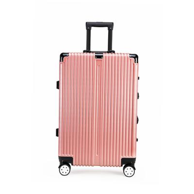 China 2020 Newest China Factory ABS Luxury Polycarbonate Royal Trolley Luggage With Aluminum Frame for sale