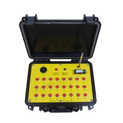 China Pyro Programmable Fireworks Firing System AN24 Waterproof Case Transmitter Control for sale