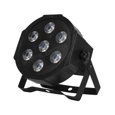 China 7pcs RGBW 6 en 1 etapa que enciende RGBWA 6 en luces planas de 1 7 del LED del par LED par de la etapa en venta