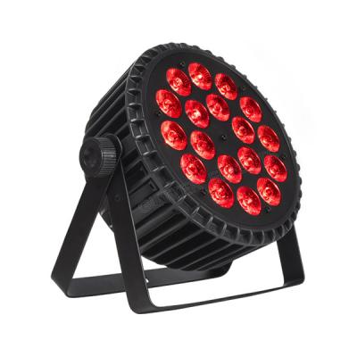 China DMX 512 Par Stage Lighting Aluminum Alloy LED Flat Par 18x18W 6IN1 For DJ Party for sale