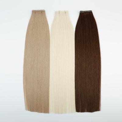 China Wholesale Silky Straight Russian Remy Flat Weft Hair Extensions Double Wave Hair Weft Extensions for sale