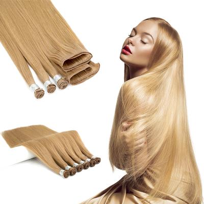 China Silky Straight 100% Virgin Wave Cuticle Aligned Hair 20 Inch Hand Tied Hair Weft Extension for sale