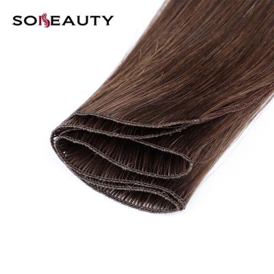 China Full Double Remy Hand Tied Weft Pulled Cuticle Wave 100% Natural Soft Silky Straight Human Hair for sale