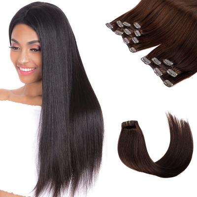 China 100% Real Virgin Human Hair Full Head Remy Hair Wholesale Raw Virgin Hair Clip Ins 100% Hair Clip Ins Extensions for sale