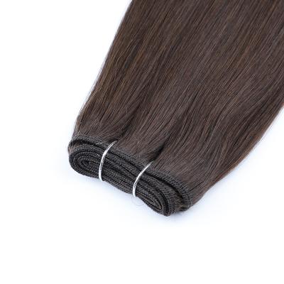 China Remi Double Wefted Machine Human Wave Blonde Hair Weft High Quality Thin Weft Extensions Silky Straight Hair Weft for sale