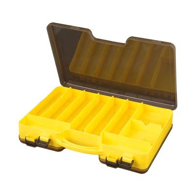 China Internal dimensions can be adjusted plastic fishing accessories lure hook boxes double sided multifunctional fishing tackle box for sale