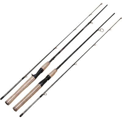 China Carbon 1.98m 2 Section Carbon Cork Handle Spinning Casting Fishing Rod for sale