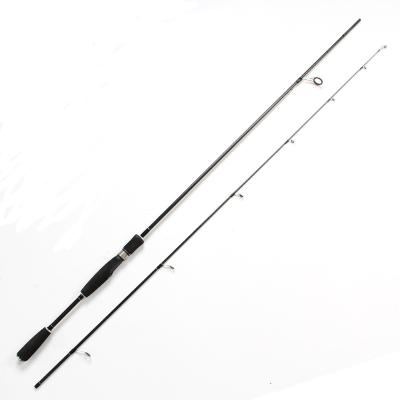 China OEM 2 Section Pure Carbon Black Rock Fishing Rod for sale