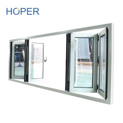 China Folding Aluminum Folding Balcony Window With Retractable Screen for sale