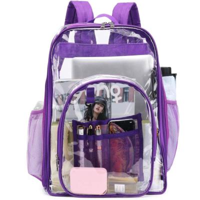 China 2021 Wholesale GPS Customized Cute School Backpack With Transparent Laptop Compartment School Bag for sale