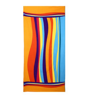 China QUICK DRY Custom Design Fashion Microfiber Terry Sand Free Beach Towel With Custom Logo Print for sale