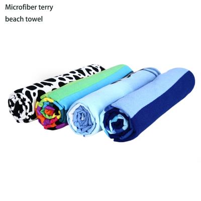 China Large Absorbent Microfiber Soft Terry Australia QUICK DRY Soft Terry Cloth Rich Beach Towels for sale