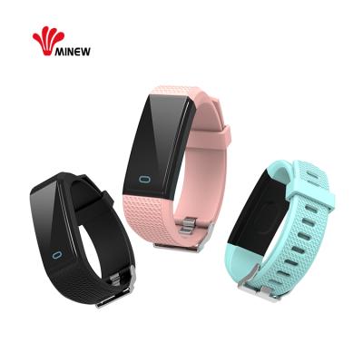 China Bluetooth Wrist Band Body Temperature Social Distancing Bracelet with Watch Thermometer for sale