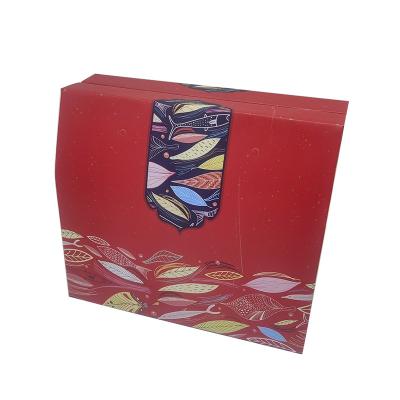 China Wholesale Color Printed Corporate Recycled Corrugated Box Manufacturer Customized Materials Low Price Chinese Style Nut Gift Box With Handle for sale