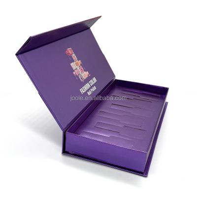 China Recyclable Gel Polish Bottle And Cosmetic Tools Packaging Paper Box Interior With Compartments for sale