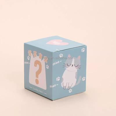 China Customized Recyclable Blind Box Mystery Gift Packaging Paper Box Folded Into Flat Shipping Carton for sale