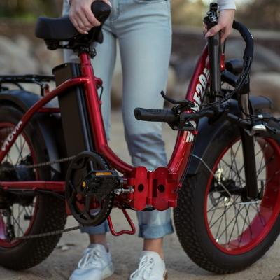 China SF20 alloy aluminum brushless geared motor folding e bike fat tire GTMARK full suspension mountain cruiser bicycle for adult for sale