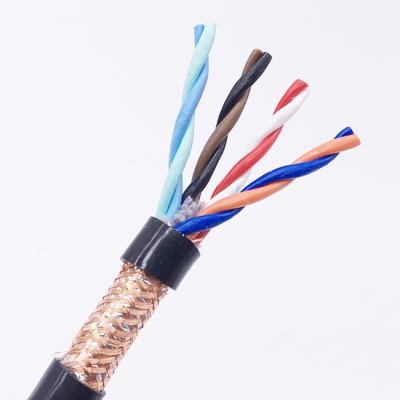 China Construction RVSP twisted pair shielded cable square mechanical hardware control line 6 core 8 10 12 and more for sale