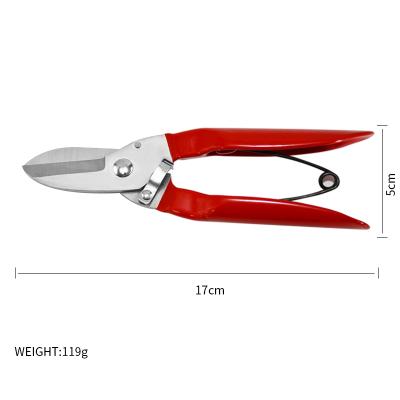 China Sustainable Factory Price Stainless Steel Garden Plant Shears With Red Handle for sale