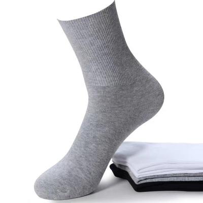 China Wholesale Breathable Essential Non-binding Superior Pure Cotton Unisex Crew Socks For Diabetics For Women Men for sale