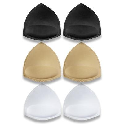 China Wholesale White Black Beige Soft Underwear Sponge Foam Bra Pads Inserts For Swimsuit Lift Up Triangle Bra Inserts For Sports Bra for sale