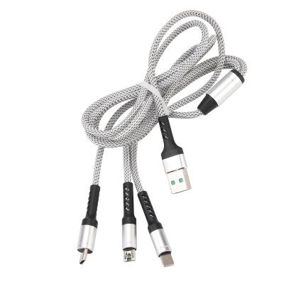 China Wholesale Speed ​​Factory Fast Charging 3 In 1 Usb Cable Multifunctional Use For Iphone 11/Huawei for sale