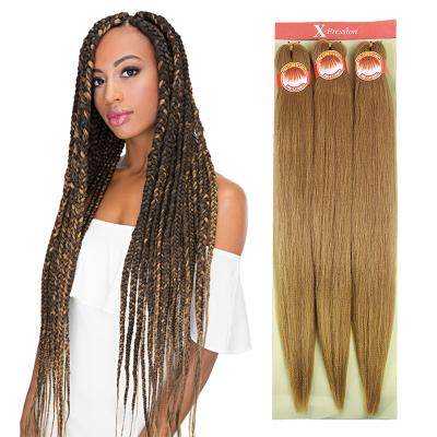 China Wholesale Flame Retardant Fiber 52 Inch Pre-Stretched Braiding Hair Off 3X Yaki Texture Hair For Box Braid for sale