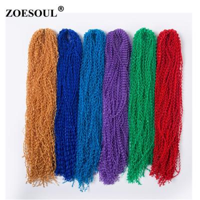 China Zoesoul 28 Inch 65g Knot Micro Wavy ZiZi Braid Kinky Curly Synthetic Crochet Hair Extension Body Zizi for sale