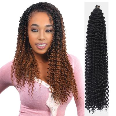 China Japan Kanekalo Fiber Zoesoul Kanekalons Synthetic Water Wave Crochet Braid 22Inch Braid Hair Extension For African Women for sale