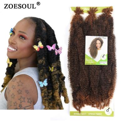 China Low Temperature Fiber Synthetic Hair Extension 24 Inch Pre Parted Soft Afro Twist Braids For Distressed Butterfly Locs for sale