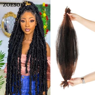 China Kanekalons Kanekalons 20 24 Inch 28 Inch Soft Afro Pre-fluffed Twists Crochet Braiding Hair For Butterfly Locs for sale