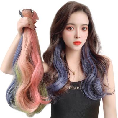 China Jerry Curl Zoesoul Long Curly Color High Temperature Multiple Clip In Hair Synthetic Hair Extension for sale