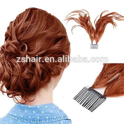 China Bendable Vulpine Comb Hair Bun Synthetic Messy Updo Bun With Flexible Hair Yarns for sale