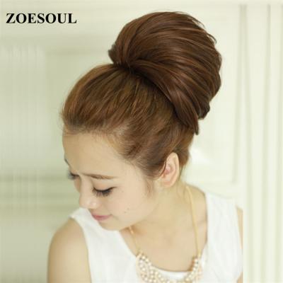 China ZOESOUL Hepburn Bridal Big Hair Bun Chignon Updo Generous High Temperature Synthetic Hair Wigs for sale