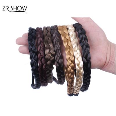 China Fashion Soft Bohemian Synthetic Hair Twist Accessory Braided Elastic Adjustable Headband for sale